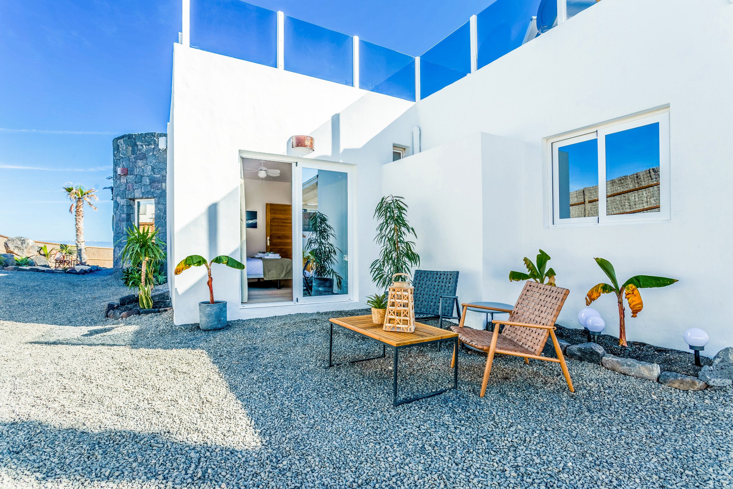 beach villa terasse vor schlafzimmer